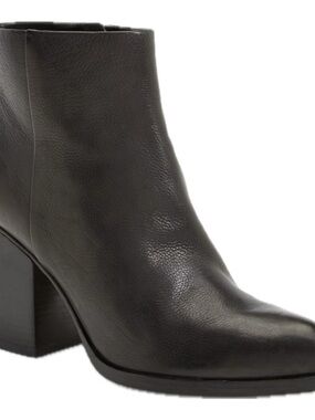 Alexander Wang Classic Women's Black Leather Ankle Boot with Block Heel Cutout